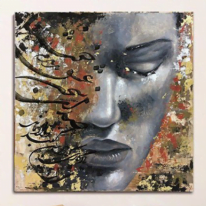Love Speech,  Acrylic Hand Painting 1m x 1m