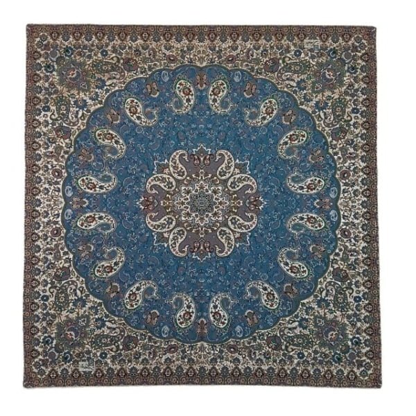 SQUARE ELEGANT BLUE TERMEH TABLECLOTH-Persis Collection