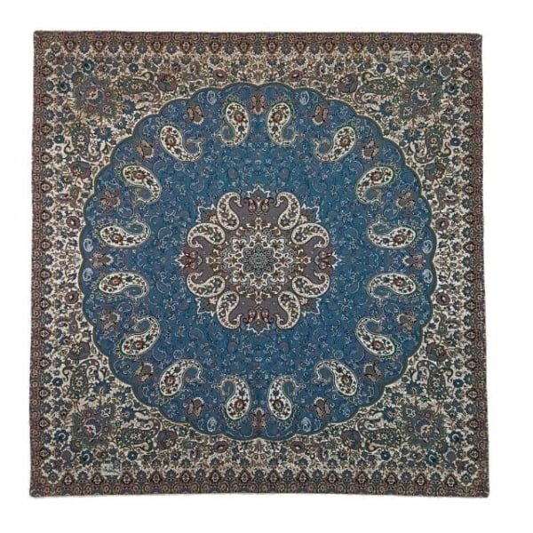 Square Elegant Blue Termeh Tablecloth