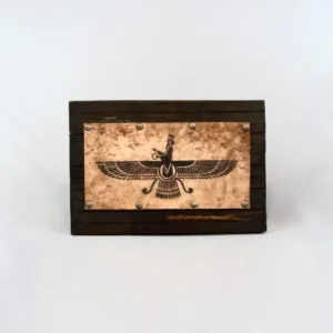 Hand Etched Farvahar Copper Frame