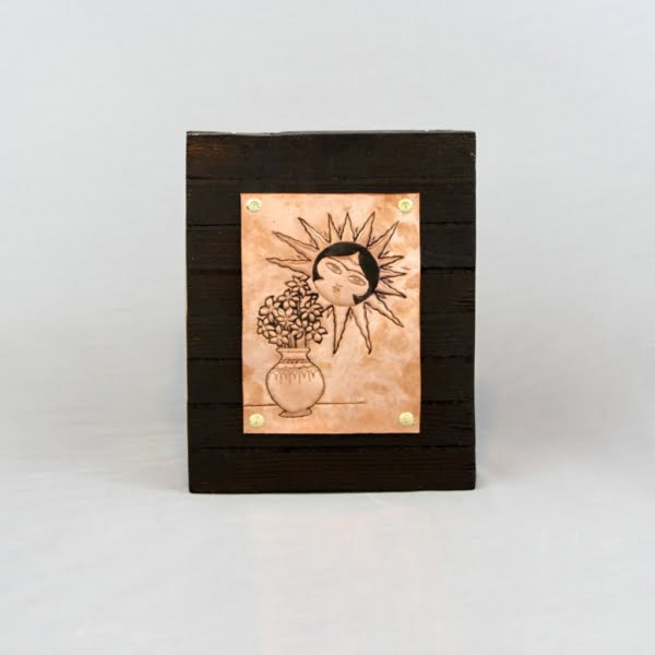 Morning Sun Hand Engraved Copper Frame