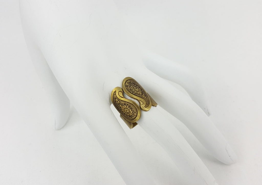 HANDMADE DOUBLE PAISLEY RING