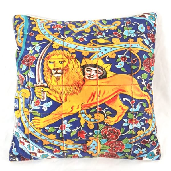 lion and sun- cushion - persis collection