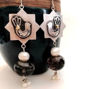Eastern birds earrings-Persis collection