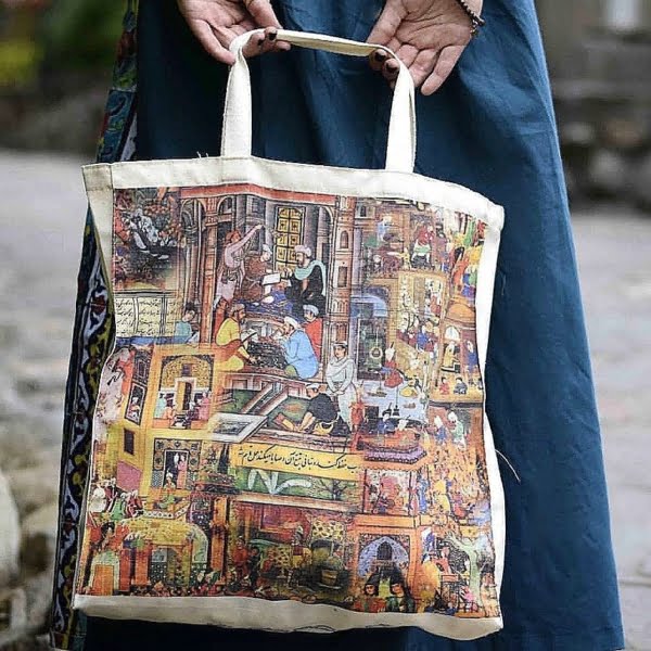 MINIATURE ART SHOPPING BAG 60x 45cm