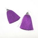 Purple Tassel Earrings-Persis Collection