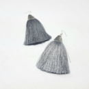 Gray Tassel Earrings-Persis Collection