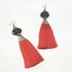 embroidery tassel earrings - persis collection