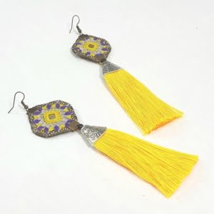 Baluchi art tassel earrings- Persis Collection