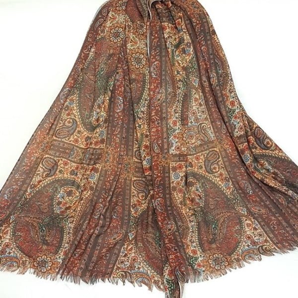 Summer Paisley Scarf, 200x 60cm