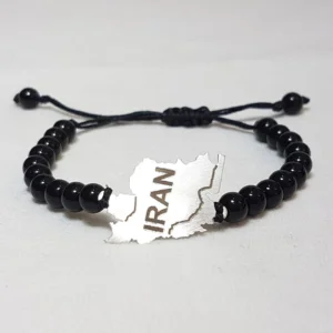 Silver Iran Black Amethyst Bracelet