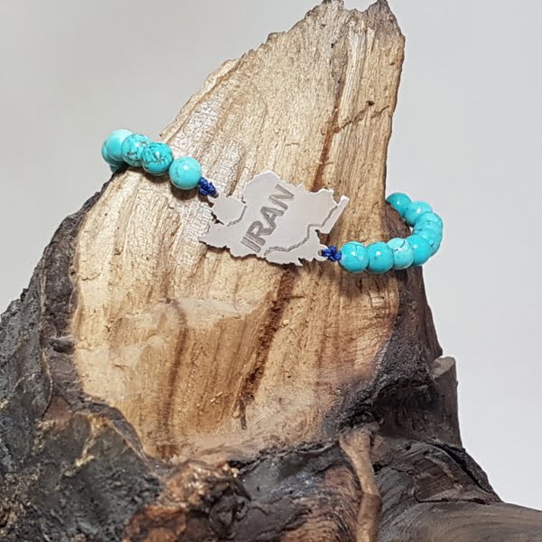 Silver Iran Turquoise Bracelet, 925 Silver