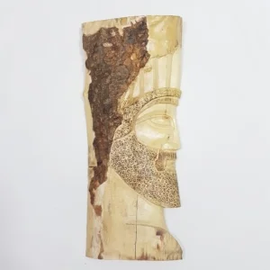 Achaemenid Soldier, Handmade Wooden Wall Sculpture