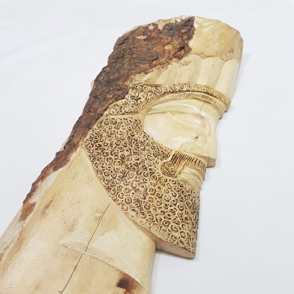 Achaemenid Soldier, Handmade Wooden Wall Sculpture persian art
