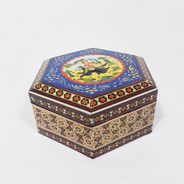 Khatam Chovgan Jewellery Box, 12cm