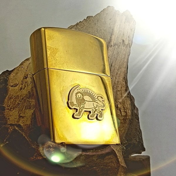 Lion and sun Zippo lighter-Persis Colletion