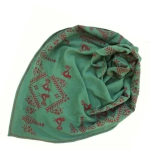 Green Winter Scarf, 90x 180cm