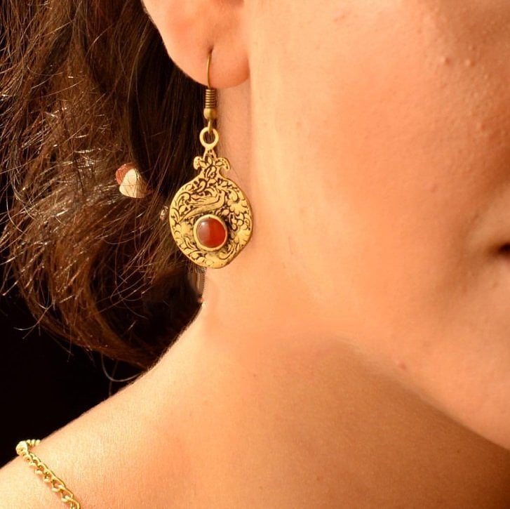 POMEGRANATE FLOWER HALF SET