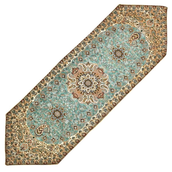 JADE GREEN TERMEH TABLE RUNNER 150cm