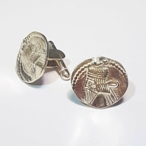 Persian Warrior Cufflinks, 925 Silver