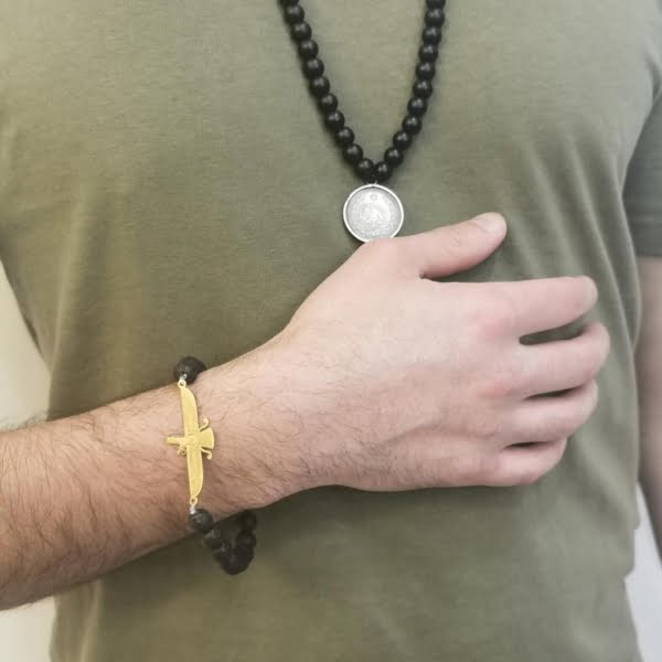 Lava Stone Farvahar Bracelet