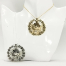 delicate lion and sun necklace-Persis Collection