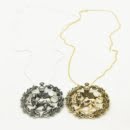 delicate lion and sun necklace-Persis Collection