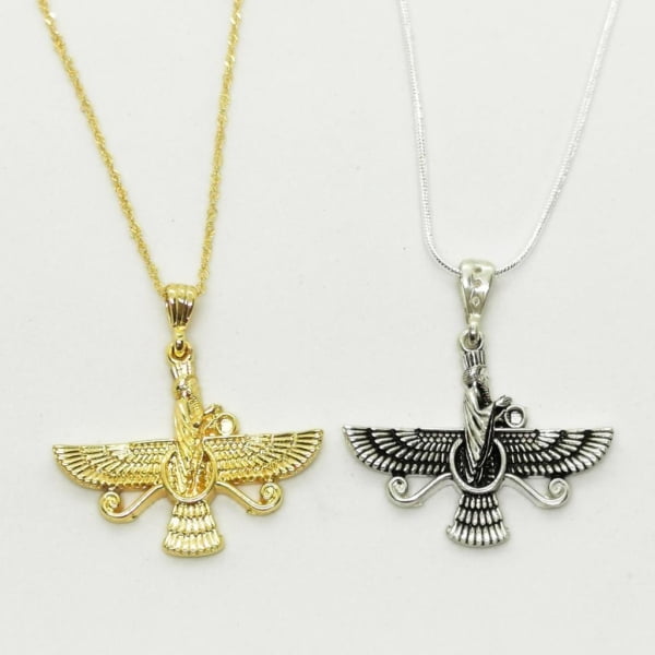 Farvahar Necklace Gold and Silver