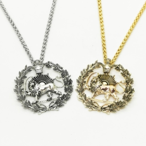 lion and sun necklace-Persis Collection