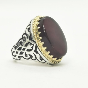 Red agate Persian ring-Persis Collection