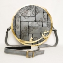 IN LOVE GRAY LEATHER BAG - PERSIS COLLECTION
