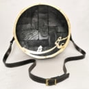 IN LOVE BLACK LEATHER BAG-PERSIS COLLECTION