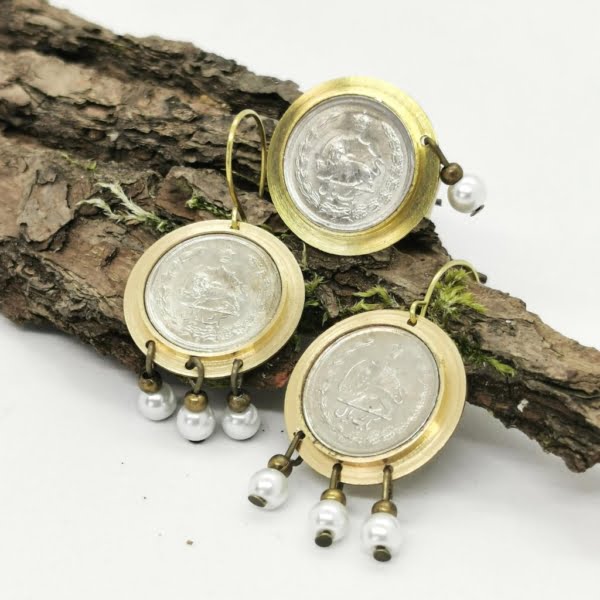 Pearls Persian Coin Coin Ring and Earring