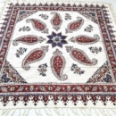 FLORAL SQUARE GHALAMKARI TABLECLOTH 1x1 m