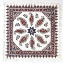 FLORAL SQUARE GHALAMKARI TABLECLOTH 1x1 m