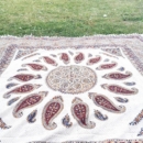 FLORAL RECTANGLE HAND PRINTED TEXTILE TABLECLOTH 1×1.5 m
