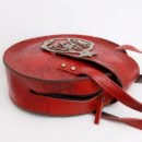 RED POMEGRANATE LEATHER BAG-PERSIS COLLECTION
