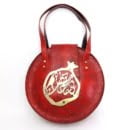 RED POMEGRANATE LEATHER BAG-PERSIS COLLECTION