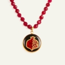 24k Gold Pomegranate Pattern Necklace