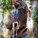 Persian Calligraphy Hat and scarf set-Persis collection