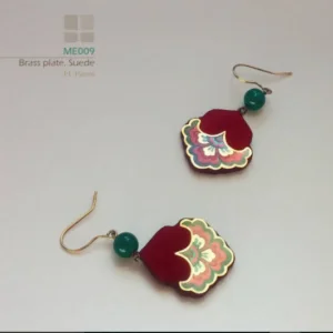 Red Flower Earrings