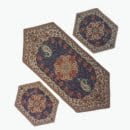NAVY TERMEH TABLE RUNNER SET-Persis Collection