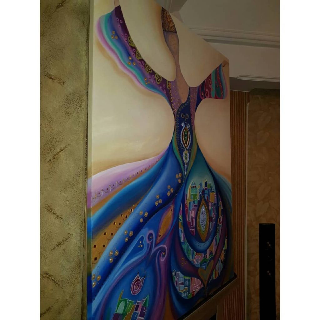 Painting with acrylic color