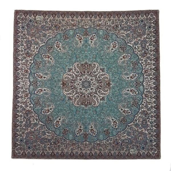 SQUARE ELEGANT GREEN TERMEH TABLECLOTH-Persis Collection