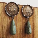 Vintage Persian coin earrings-Persis collection