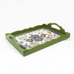 Persian Green Wooden Tray