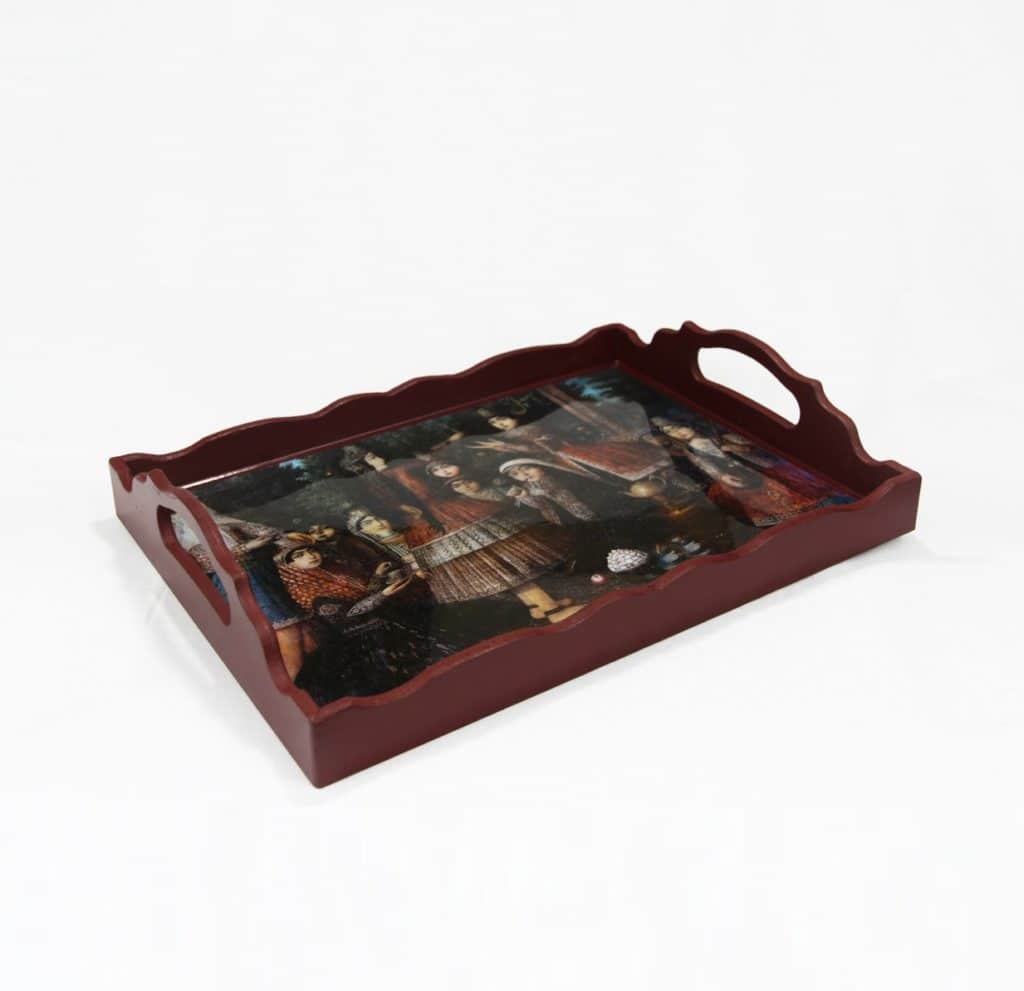 Persian Miniature Wooden Tray