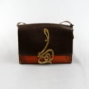 CALLIGRAPHY LEATHER SHOULDER BAG- Persis collection