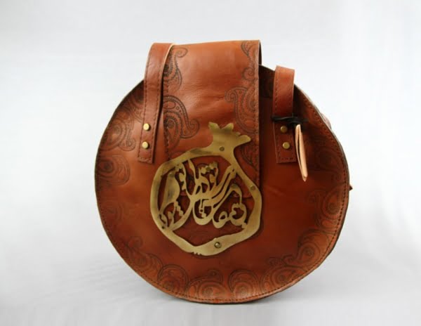 POMEGRANATE LEATHER BAG-Persis Collection