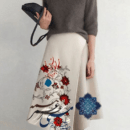 CALLIGRAPHY WOMEN'S SKIRT-Persis Collection